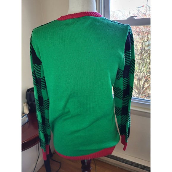 Ugly Christmas Sweater Party Reindeer Holiday Tacky Cute Hipster Measurements ⬇️ - Picture 12 of 12